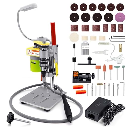 Compact Mini Drill Press with Flex Shaft