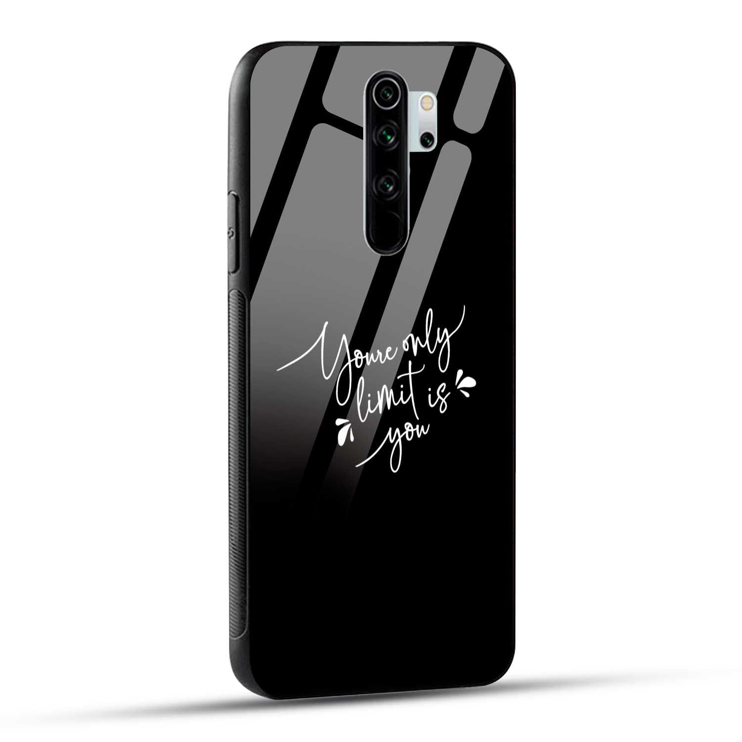NDCOM for Redmi Note 8 Pro Back Cover Your Only Limit is You Ambition Quote Premium Printed Glass Case