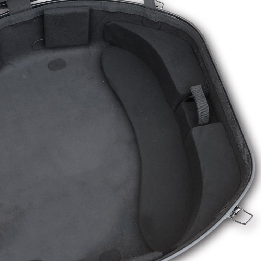 Custodia rigida in fibra di carbonio composita per violoncello 4/4 con ruote resistenti e cinghie per zaino, design a sospensione, manico integrato, guscio rigido impermeabile, peso 4 kg