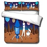 ZSDFPW Funda nórdica Impresa en 3D Azul Amarillo Blanco Cie