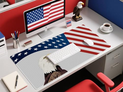 Image of JIALONG Large Gaming Mouse Pad, XXL Desk Mat, Durable Extended Mousepad with Stitched Edges, Non-Slip Base Keyboard Mat for Gamer, Office and Home - 35.4x15.7 Inches