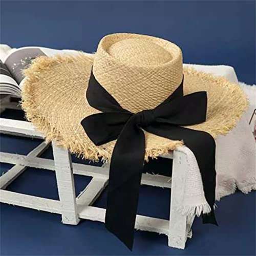 Chapeau de soleil de vacances en raphia nuage ombre pour la plage
