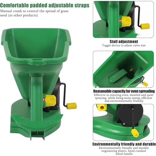 Esparcidor manual ajustable de semillas y fertilizante miniatura 7