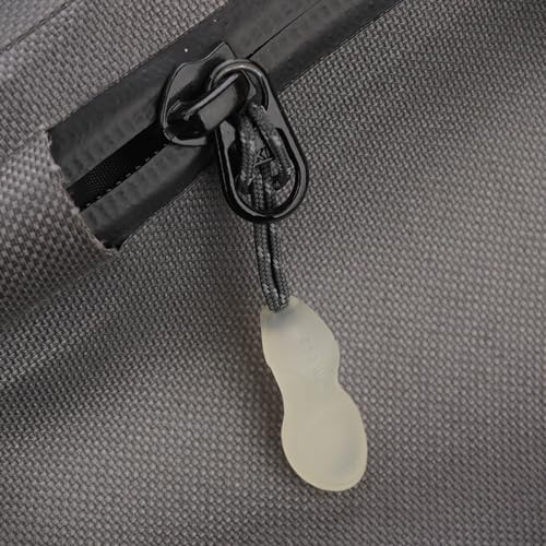 Image of munkees Zipper Puller Replacement Nylon Pull Rope 3 in Pack, Normal, Glow in the Dark, Grey
