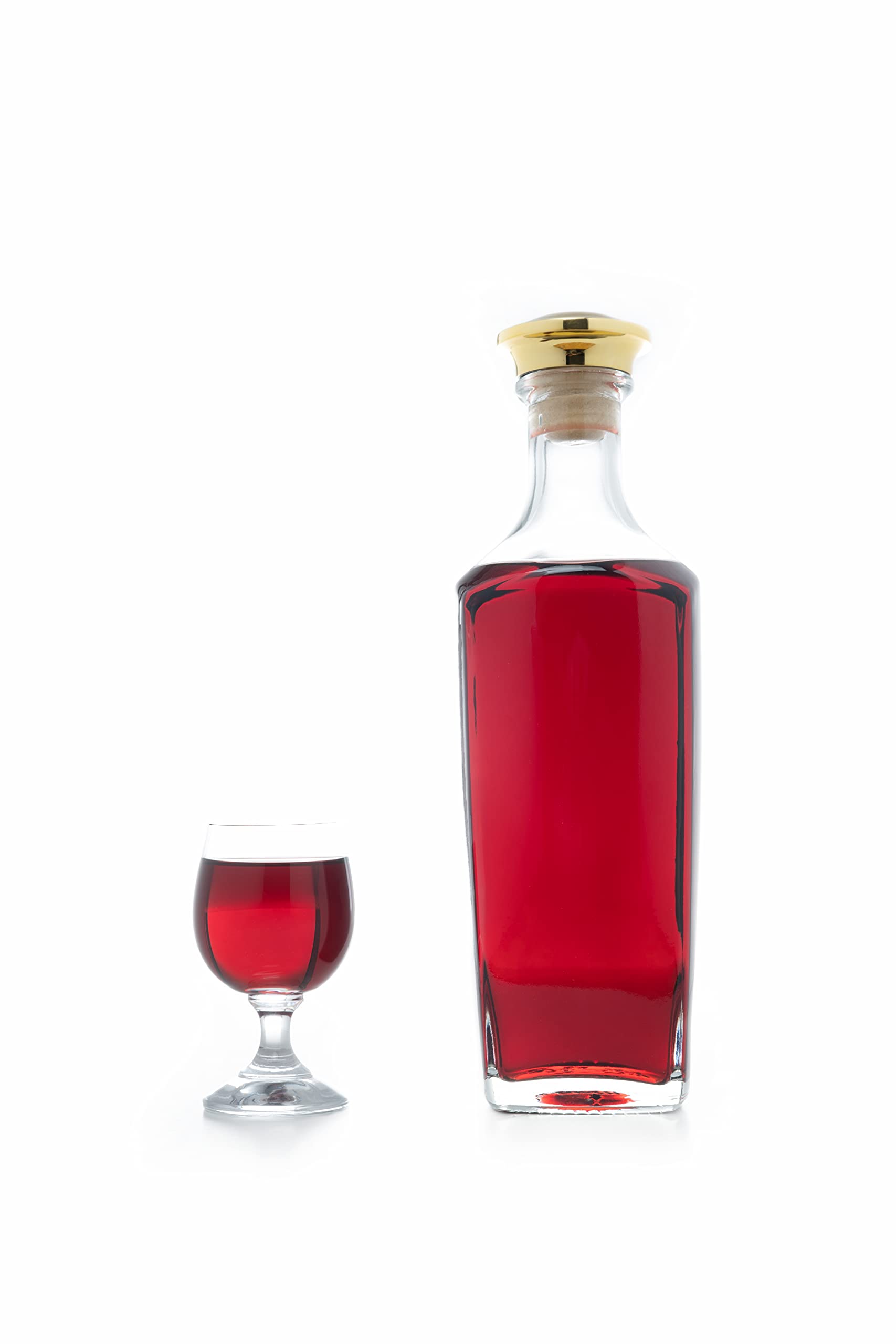 Likörgläser 40 ml - 24 Stück Set - Shot Gläser für Vodka, Tequila, Gin, Bourbon, Rum, Whisky - Mit Füßen - Spülmaschinenfest - Kristallglas Hohe Qualität