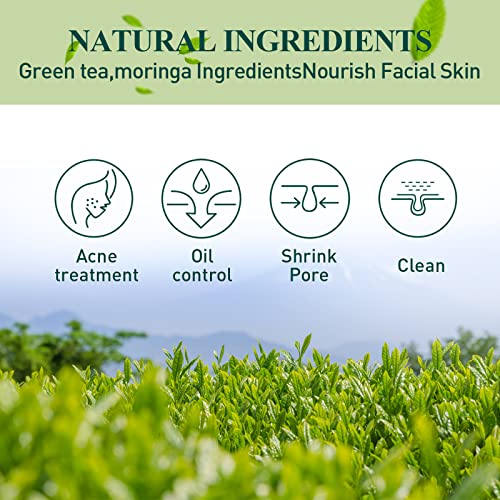 mercham Peel Off Face Masks, Green Tea Deep Cleanse Mask, Blackhead Remover Mask, Hydrating, Moisturising, Acne Removing, Natural Plant Extracts, Peel Off Face Masks Skincare for All Skin Types 40ML - Image 8