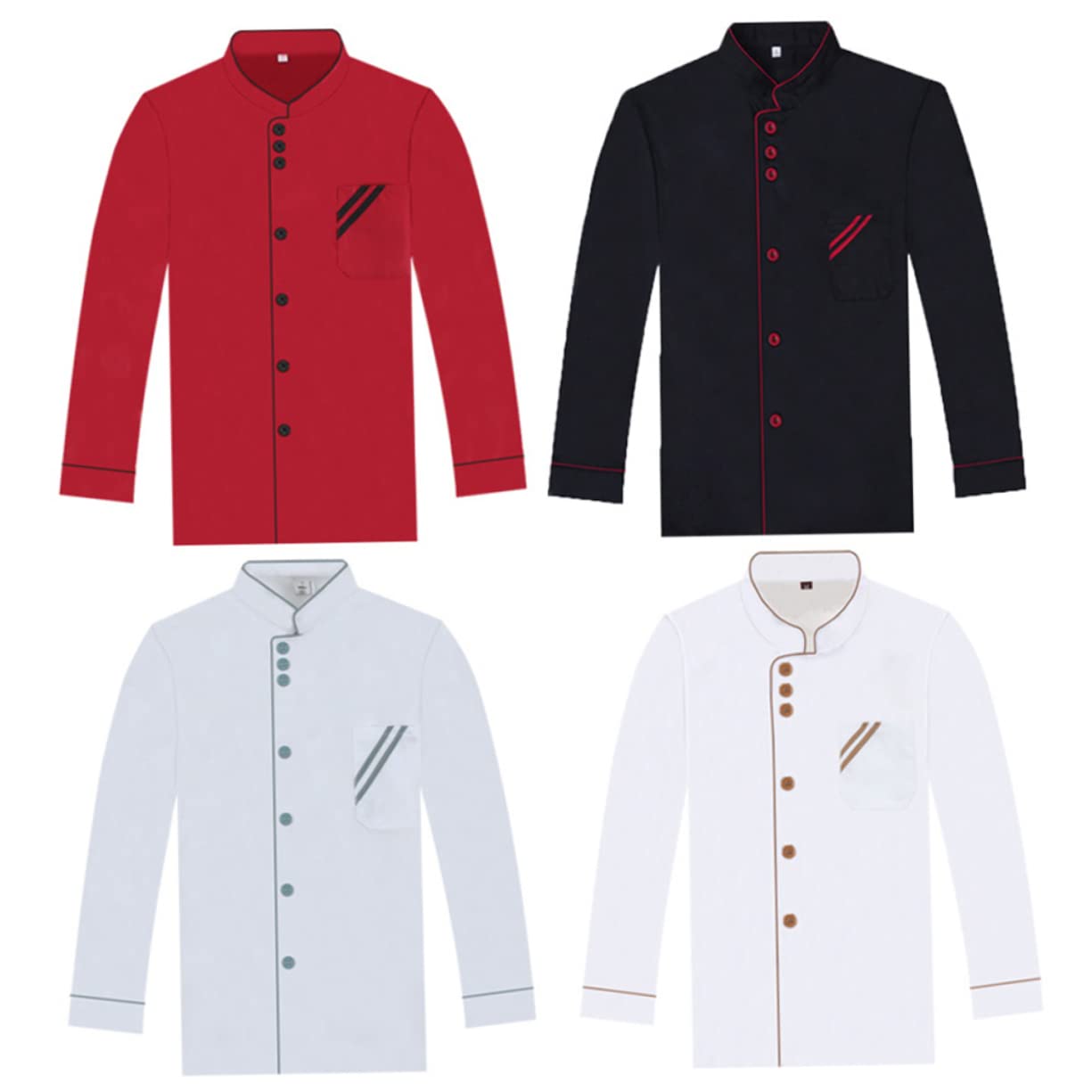 SHERCHPRY 2pcs Bianco Abbigliamento Formale Uomo Classico