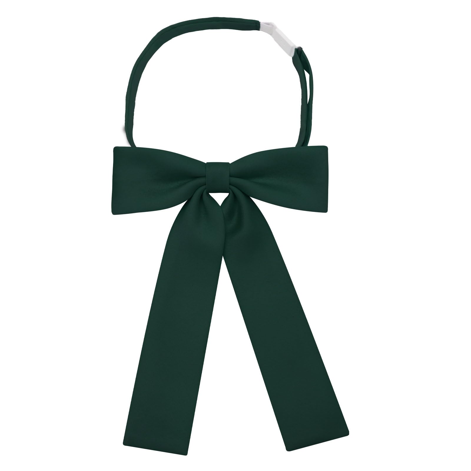 Mantieqingway Bow Ties for Women/Girls, Pre-tied Adjustable Bowties Solid Color Polyester Bow Tie for School Uniform Shirt