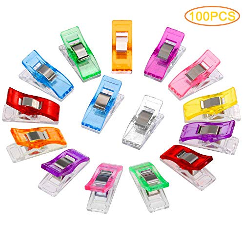 SUNTATOP 100PCS Pinces Couture Clips,DIY Pince Clips pour Reliure Couture en Artisanat