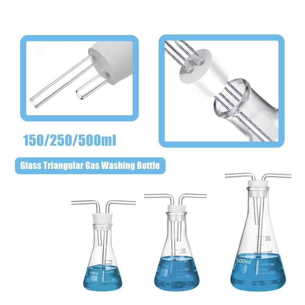 Depurador de gases de vidrio cónico, vidrio de borosilicato