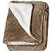Life Comfort Microfiber Plush Polyester 60" x 70" All Season Blanket for Bed or Couch, Light Mocha Brown