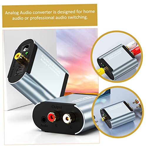 Convertidor digital a analógico de audio Hemobllo coaxial a RCA en aluminio 7