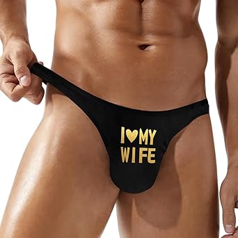 Mens Thong Underwear, Low Rise G-String Bikini Briefs, Sexy T-Back for Gym & Sport