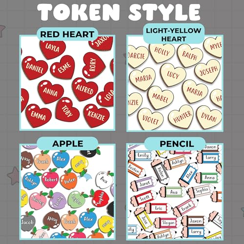 Image of Apple Magnetic Reward Jar Personalised Gift for Teacher Colorful Classroom Decor Custom Student Name Token Reward for Kids Good Behavior Potty Training Management Tools Teacher Back to School Gifts