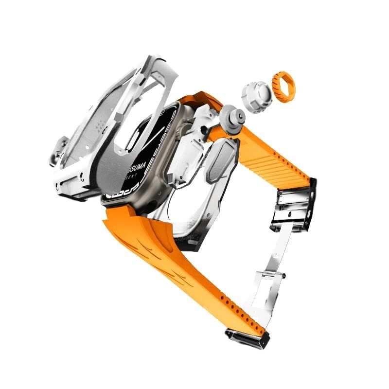 Étui en métal bracelet mode ensemble style RM pour iWatch Ultra homme - 7