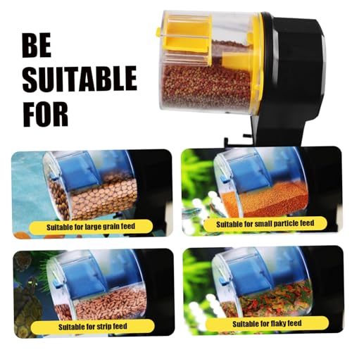 Automatic Fish Feeder 210 & 100ML Fish Feeder Automatic Dispenser with Timer 2AA Battery Operated Food Vacation Auto for Tank, Aquariums, Pond - Image 4