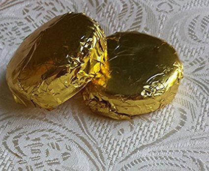 Dark Chocolate Covered Cookies 100 Pieces Gold Foil