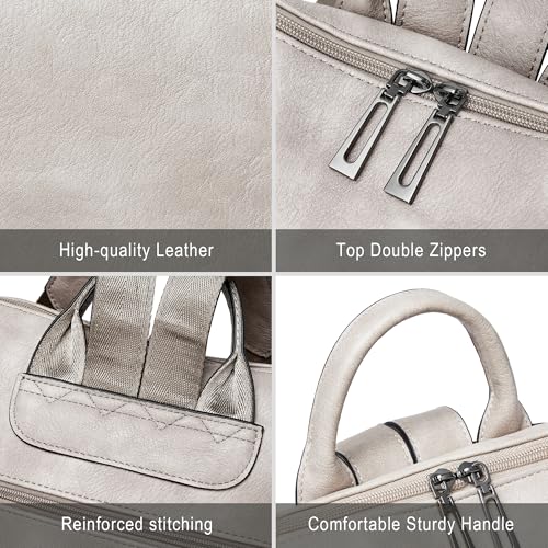 Image of Shrrie Vegan Leather Laptop Backpack for Women 15.6 inch Work Backpack Fashion Travel Backpack Purse for Travel College Work