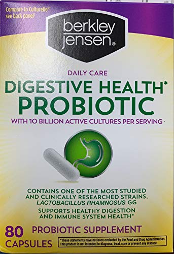 Berkley Jensen Daily Care Digestive Health Probiotic, 80 Capsules