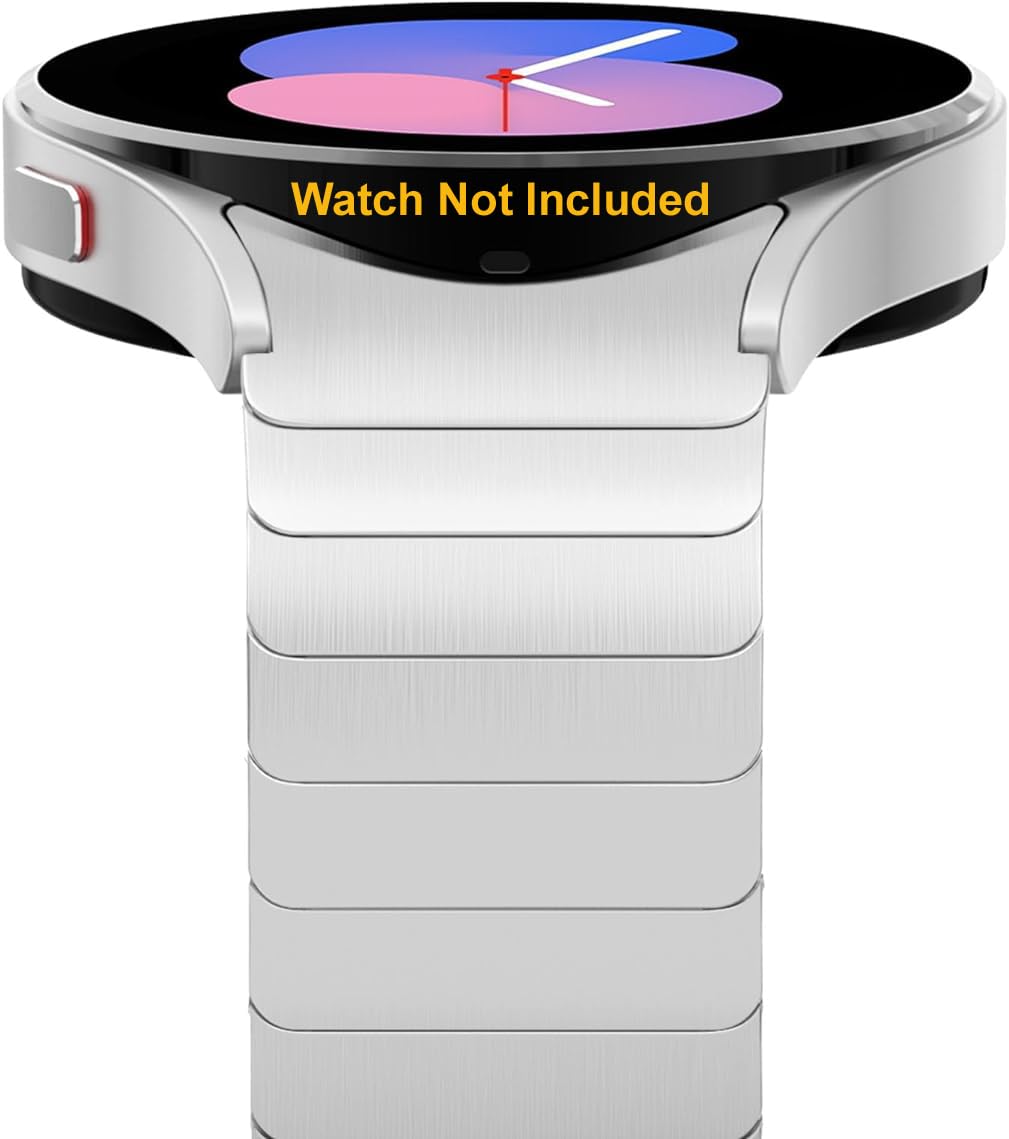 Zitel Band Compatible With Samsung Galaxy Watch 6 (40/44mm), Watch 6 Classic (43/47mm), Watch 5 Pro (45mm), Watch 5 (40/44mm) Stainless Steel No Gap Band-image-22