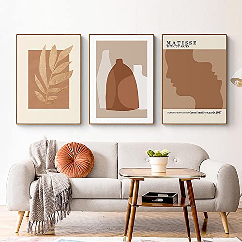 Toiles imprimées abstraites pour relooker un mur blanc - Kit 3 affiches plantes nordiques 60x90