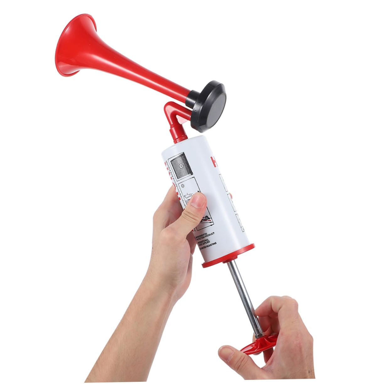 TOYANDONA 2 Stück Handliches Air Horn Fußball Event lautes Handpumpe Horn für Sportveranstaltungen Partys Boote und Fanfans Rote Cheerleader Pfeife für Feierlichkeiten und Spiele
