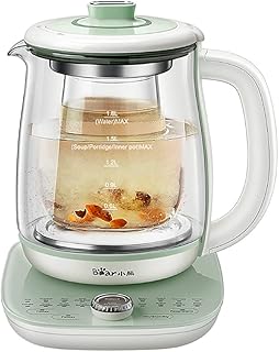 Bear YSH-C18S2 Health Pot, Electric Kettle Tea Maker with Infuser, Glass Kettle & Stew Pot, 16 Menus 1.8L 120V, Green
