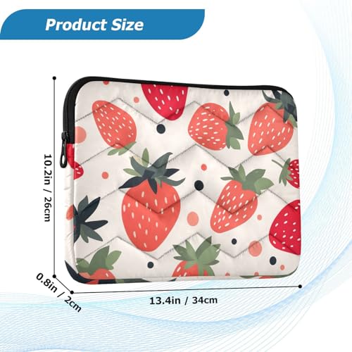 Funda para portátil 13-14 pulgadas con diseño de fresas miniatura 3