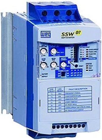 WEG SSW070045T5SZ Soft Starter, 45 Amps, 15 HP @ 230V/30 HP @ 460V, 100-250VAC Control Voltage, w/Built-in Bypass