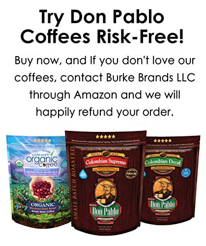 2LB Don Pablo Colombian Supremo - Medium-Dark Roast - Whole Bean Coffee - Low Acidity - 2 Pound (2 lb) Bag