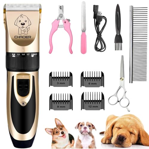 Tosatrice per Cani e Gatti Professionale, Ricaricabile con Accessori