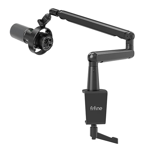 FIFINE Dynamic Microphone and Low Profile Arm Stand Set (K688+BM88)