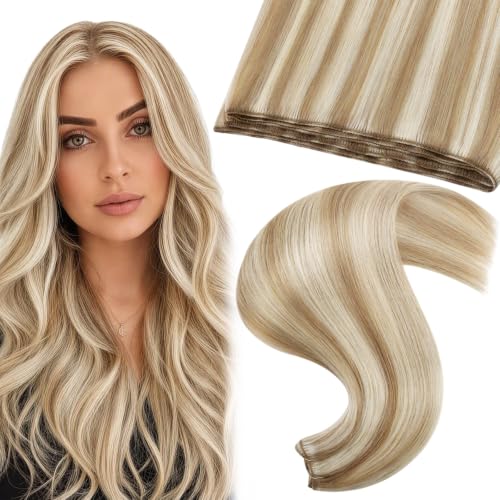 Moresoo Human Hair Weft Extensions, Highlight...