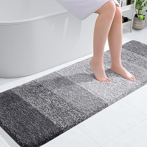 OLANLY Bathroom Runner Rugs Mat 59x20, Extra Soft Absorbent Microfiber Bath Rugs, Rubber Backing...