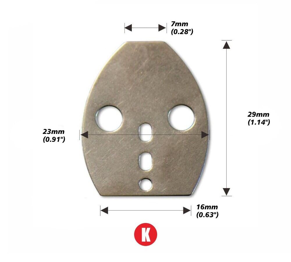 KTGCOZS Pack of 30 Flat Stainless Steel Shakee DIY Blades Turbo for Swim Jig Blade VIB Jig Baits