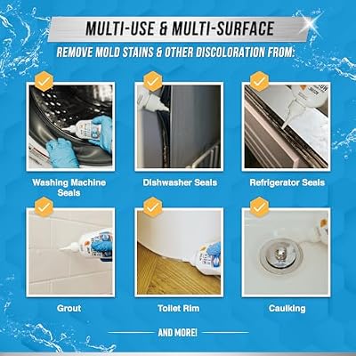 ACTIVE Mold Stain Remover and Jetted Tub Cleaner - Includes 7oz Mold Stain Remover Gel and 32oz Jetted Bathtub Cleaning Solution