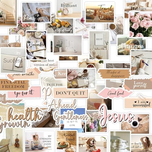 50 Pcs Vision Board Bulk Stickers, Inspirational Quotes and Photos