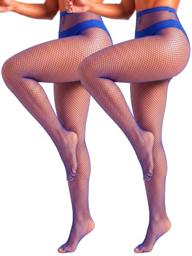Image of ZINTEDI 2 Pairs Womens Fishnet Stockings High Waist Tights Fishnets Fishnet Tights for Women