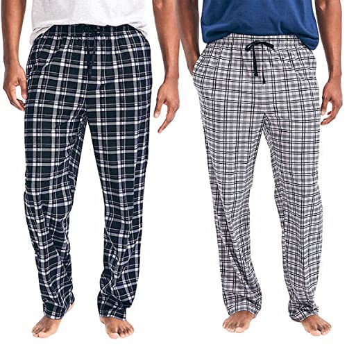 Nautica Soft Fleece Pajama Pants Set for Men - 2 Pack (True Black, XX-Large)