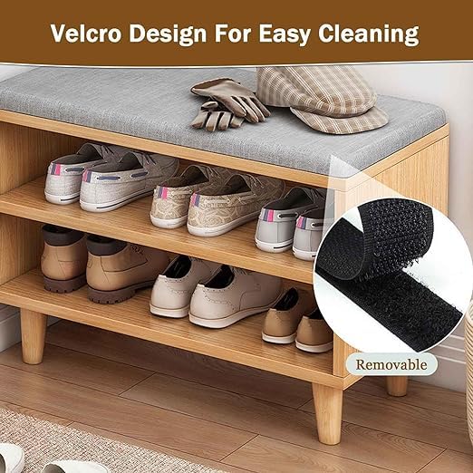 Solution de rangement pour petites entrées : le banc à chaussures compact