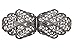 Produktbild Hartmann-Knöpfe Elegante Silber Trachten Schürzen Dirndl Schliesse Schnalle Verschluss Haken Metall 100mmx40mm, Made in Germany, (1 Stück)