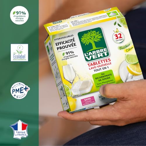 Tablettes Lave vaisselle Tout En 1 Bicarbonate De Soude 'arbre Le Pack De 32 Capsules - vue 6