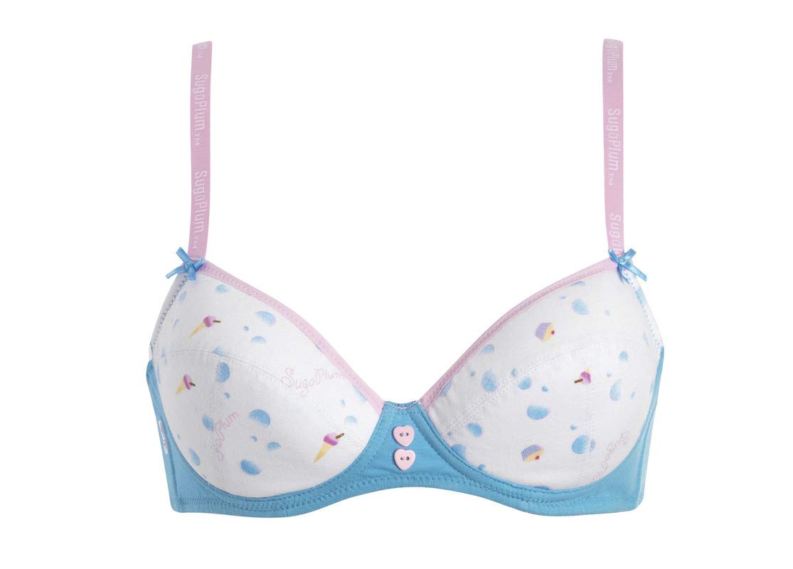 SugaPlumYounger Girls Bras Training Sports Padded Cotton Bra for School Casual Everyday Daily Wear