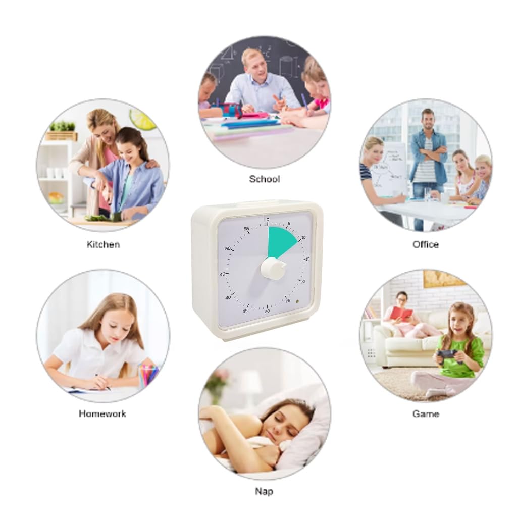 Delicado reloj magnético con cuenta atrás visual para un seguimiento eficiente del tiempo