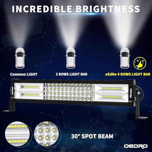Image of OEDRO 16 Inch LED Light Bar IP68 Grade Off Road Light with Wiring Harness