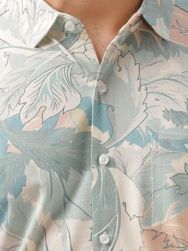 Image of BULLMER Trendy Regular Fit Printed Causal Half Sleeve Shirt for Men