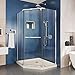 DreamLine Prism 38 in. x 74 3/4 in. Frameless Neo-Angle Pivot Shower Enclosure in Chrome with Biscuit Base Kit, DL-6031-22-01