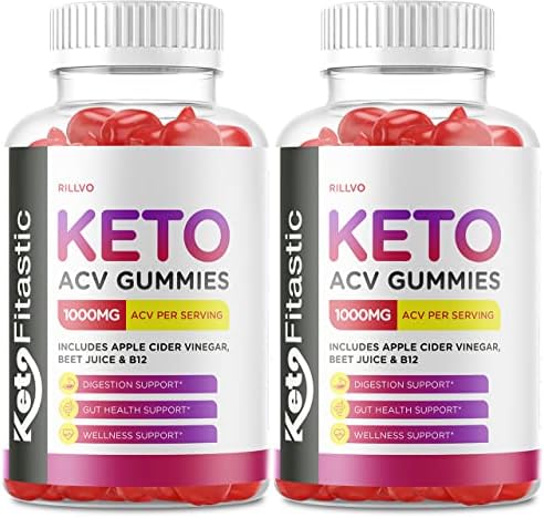 (2 Pack) Keto Fitastic ACV Gummies – Advanced Formula Fitastic Keto Apple Cider Vinegar Gummies (120 Gummies)