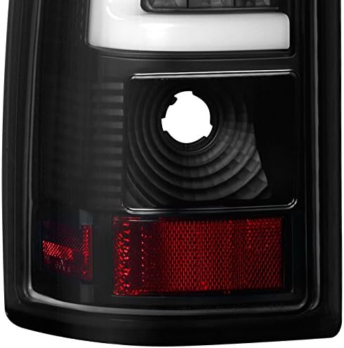 AKKON - For 99-06 GMC Sierra / 99-02 Chevy Silverado Pick Up Truck Black Bezel LED Tube Tail Brake Lights Lamp