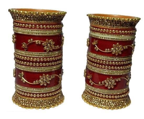 Heavy Punjabi Chuda Bridal Set Chuda Bangle/Chudi for Wedding | Karwa Chauth Choora for Women and Girls (301) (Both Hands - Size - 2.6) (B0D5J13T6T) Amazon Price History, Amazon Price Tracker